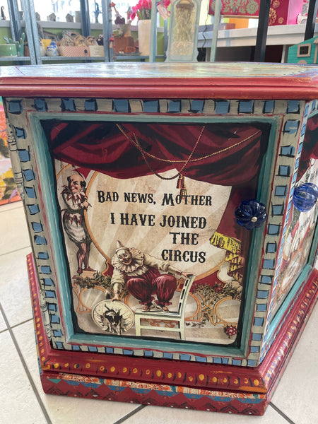 Hexagon Circus Side Table - Painted by Tabitha St Germain