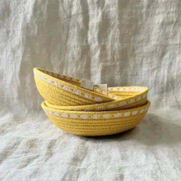 Trinket Rope Bowl with Decorative Stitching