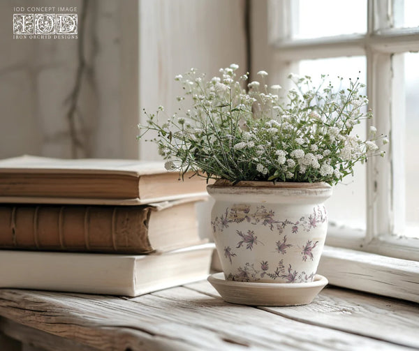 Fairytale Florals Decor Transfer - Iron Orchid Designs