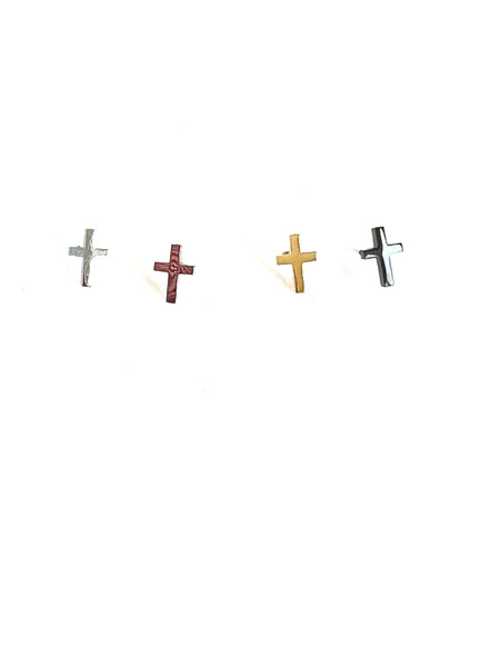 Cross Earrings: Rose Gold