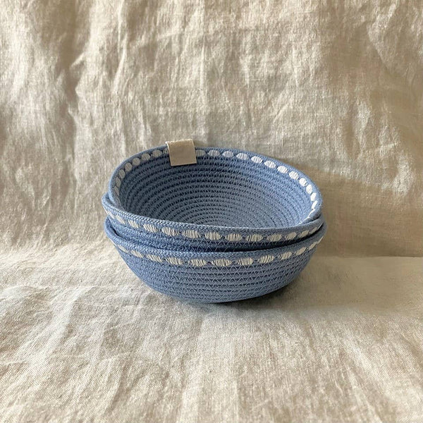 Trinket Rope Bowl with Decorative Stitching
