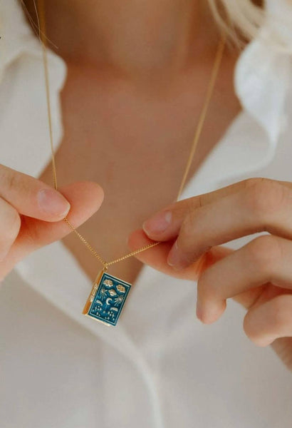 Tarot Book of Life- Locket Tarot Card Book Necklace