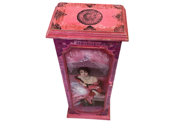 Small Pink Trinket Cabinet- Painted by Tabitha St Germain