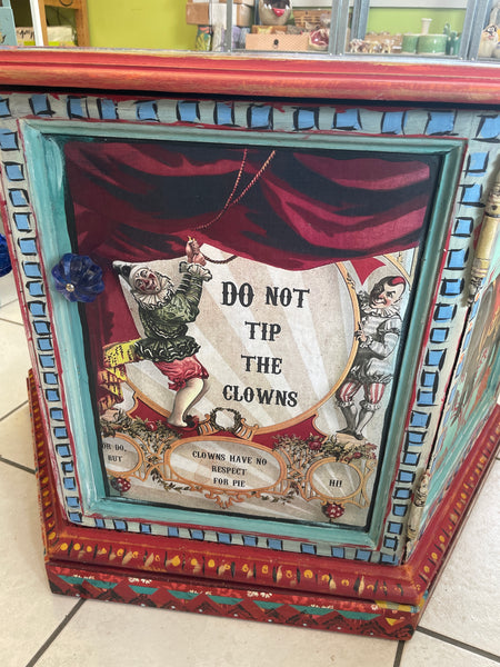 Hexagon Circus Side Table - Painted by Tabitha St Germain