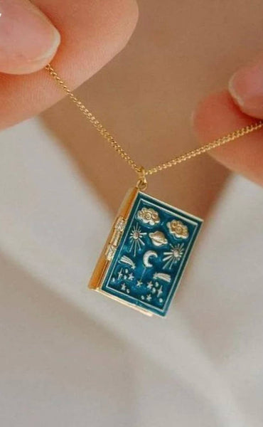Tarot Book of Life- Locket Tarot Card Book Necklace