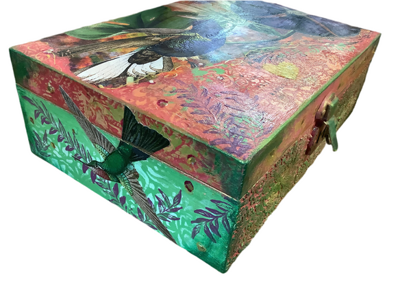 Vintage Hummingbird Jewlery Box - Painted by Tabitha St Germain