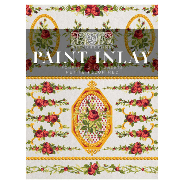 Petit Fleurs Rose  - Paint Inlay - Iron Orchid Designs