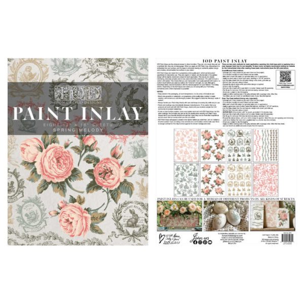 Spring Melody IOD Paint Inlay (12"x16" pad-8 sheets ) 2025 - Iron Orchid Designs