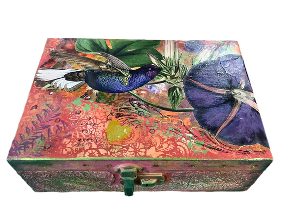 Vintage Hummingbird Jewlery Box - Painted by Tabitha St Germain