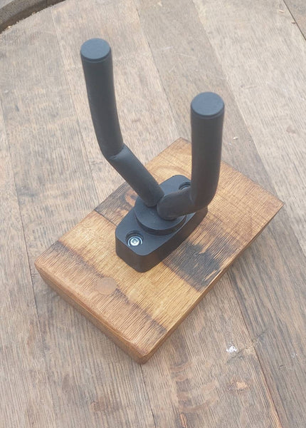 Wine Barrel Stave Single Guitar Holder - Red Oak
