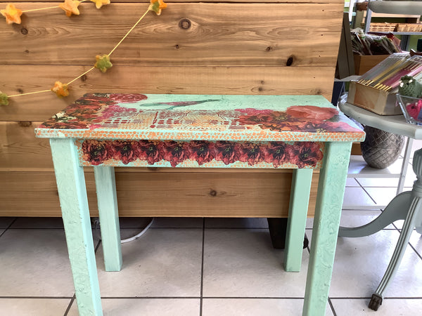 Bird on a Brick Wall Side Table
