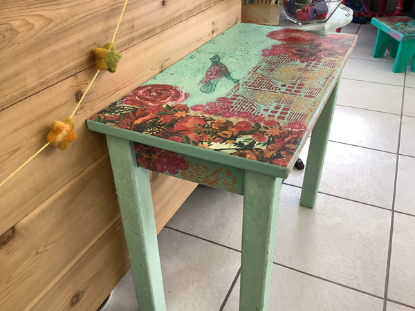 Bird on a Brick Wall Side Table
