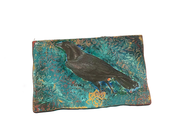 Vintage Crow Jewelry Box - Painted by Tabitha St Germain