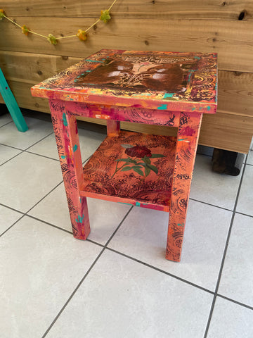 The Rabbits Side Table - Painted by Tabitha St Germain