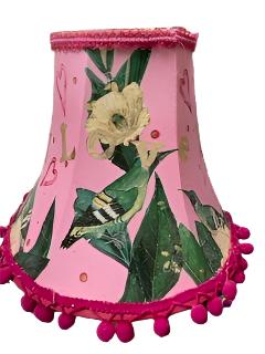 Pink Hummingbirds Lamp - Painted by Tabitha St Germain