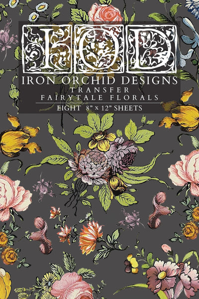 Fairytale Florals Decor Transfer - Iron Orchid Designs