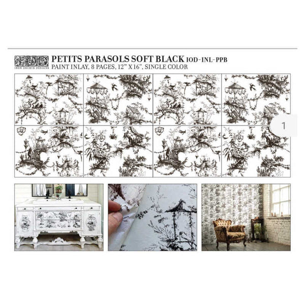 Petit Parasols IOD Paint Inlay - Iron Orchid Designs