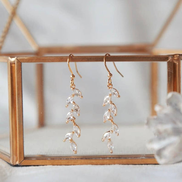CRYSTAL, Stunning vine drop earrings