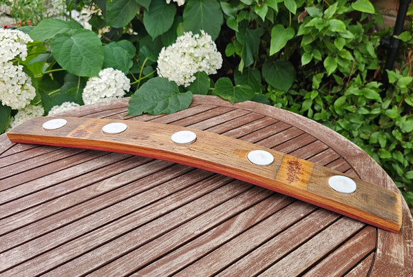 Wine Barrel Stave Tea Light Candle Holder - Red Oak