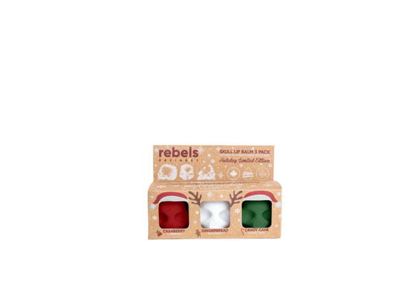 3 Pack Skull Lip Balm 100% Natural