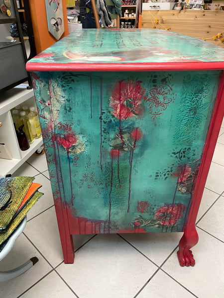 Frida Kahlo, Fall in love with yourself - Large Dresser - Painted by Tabitha St Germain