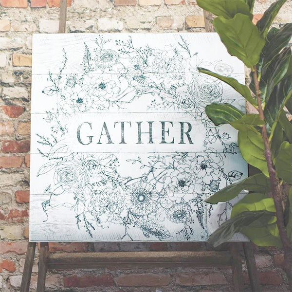 Winters Song Wreath  Decor Transfer - Iron Orchid Designs