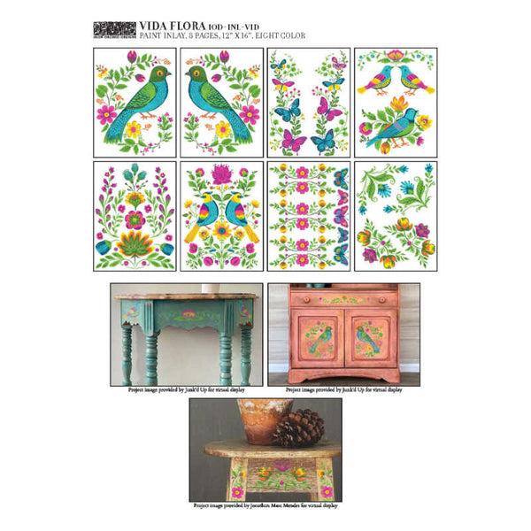 Vida Flora IOD Paint Inlay - Iron Orchid Designs