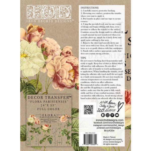Flora Parisiensis Decor Transfer - Iron Orchid Designs