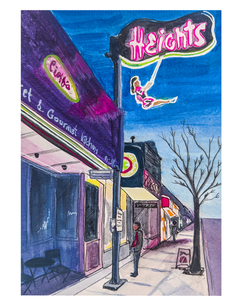 Burnaby Heights - Helen The Swinging Girl - Print - Nancy Carol