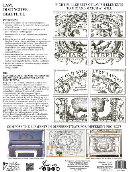 Cotswold Decor Transfer - Iron Orchid Designs