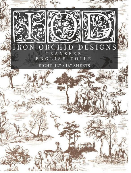 English Toile Decor Transfer *RETIRED*- Iron Orchid Designs