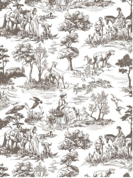 English Toile Decor Transfer *RETIRED*- Iron Orchid Designs