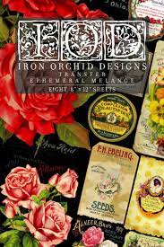 Ephemeral Melange Decor Transfer - Iron Orchid Designs