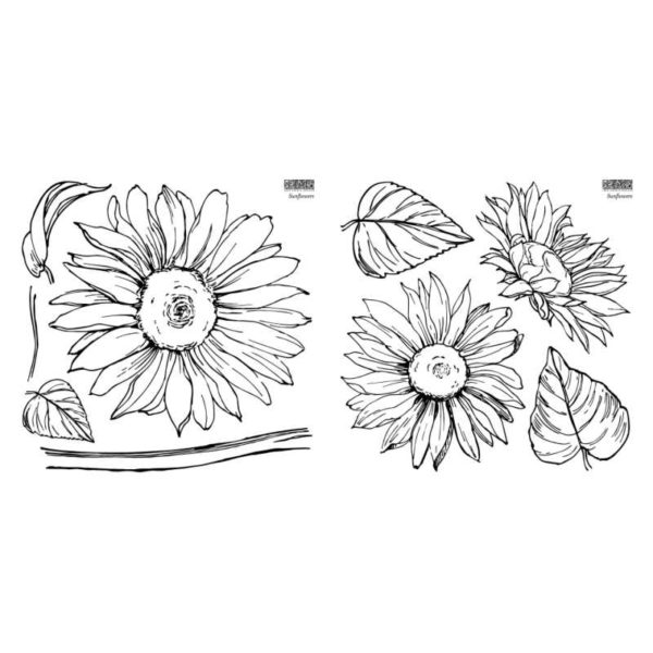 Sunflower Décor Stamp - Iron Orchid Designs