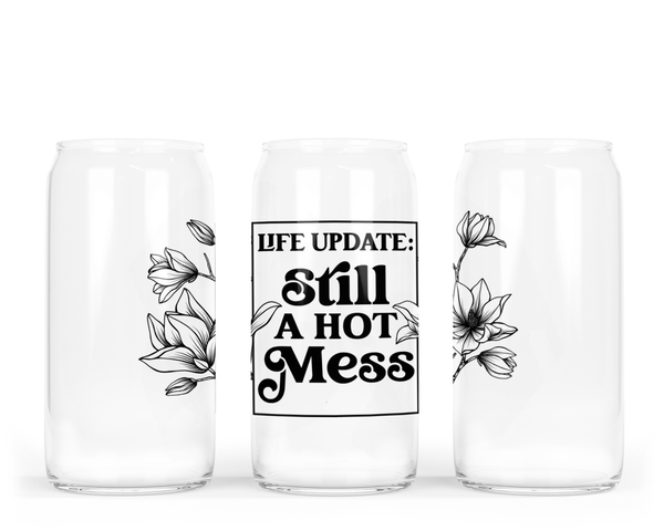 Glass Can with Bamboo Lid