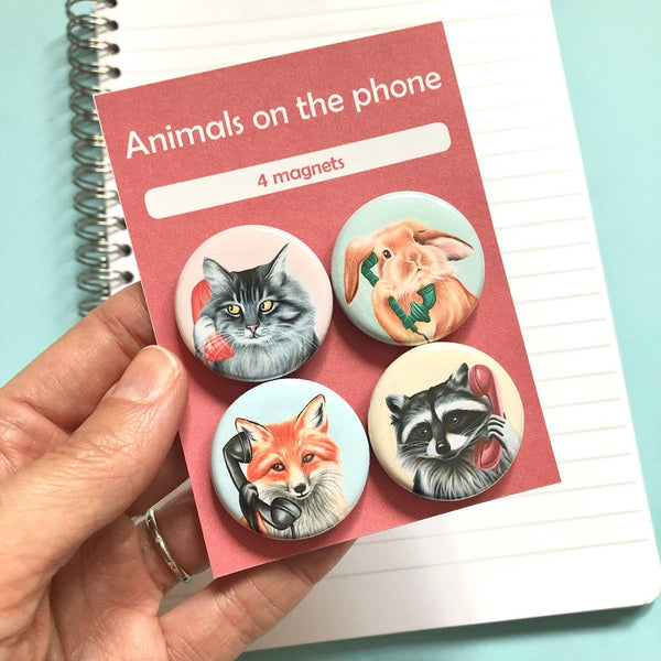 Animals on Magnets - Set of 4