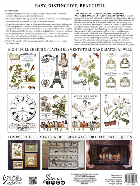 Brocante Decor Transfer - Iron Orchid Designs