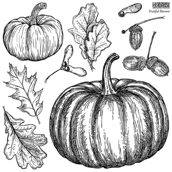 Fruitful Harvest Décor Stamp - Iron Orchid Designs