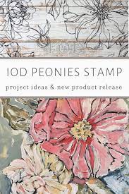 Peonies Décor Stamp - Iron Orchid Designs