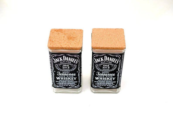 Jack Daniels Whiskey Bottle Stash Storage Jars with Cork Lid