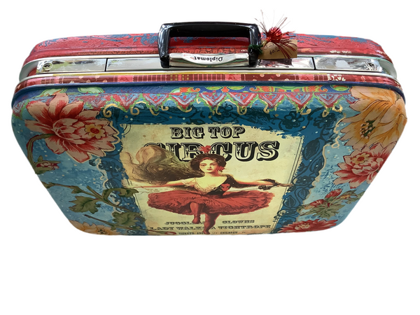 The Circus Girl Suitcase - Painted by Tabitha St Germain
