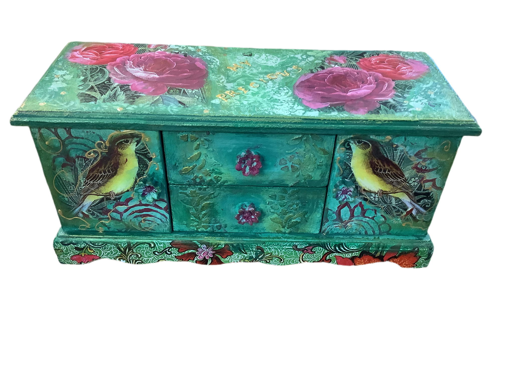 Love Birds Jewelry Box- Painted by Tabitha St Germain