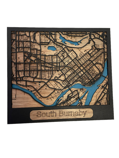 City Maps - Laser Cut Wood Maps