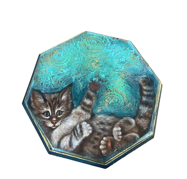 Kitty Cat Jewelry Box - Painted by Tabitha St Germain