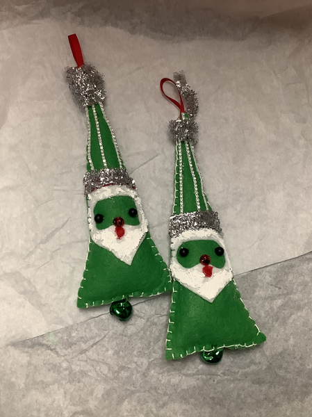 Snow Trees Ornaments - pack of 4