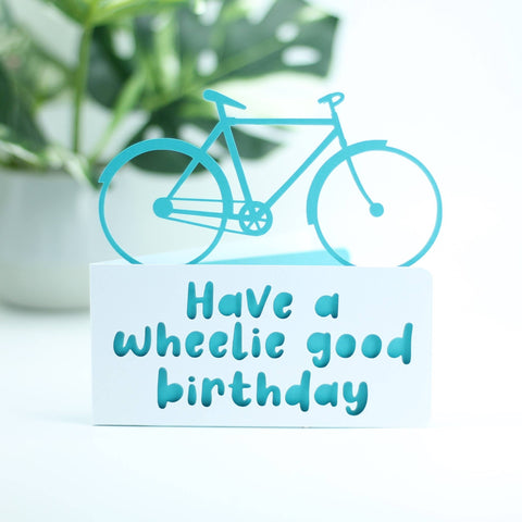 Have a wheelie good birthday: Blue