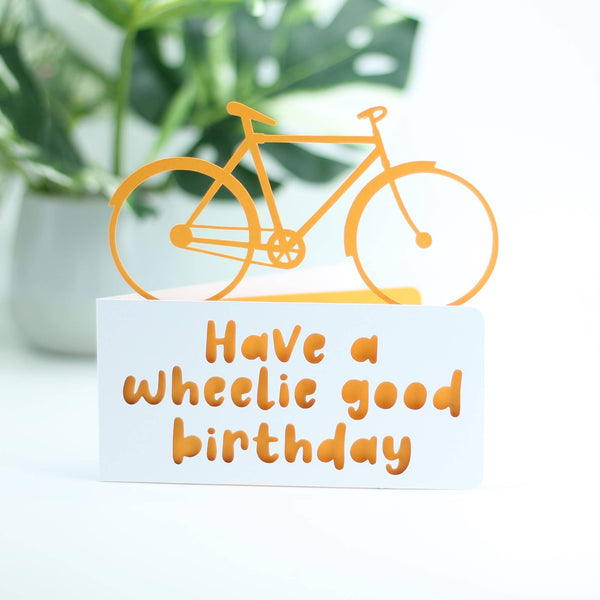 Have a wheelie good birthday: Blue