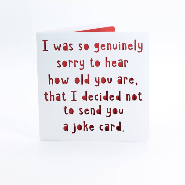 Joke Birthday Card, 5" Square, Acid-Free Cardstock: Green