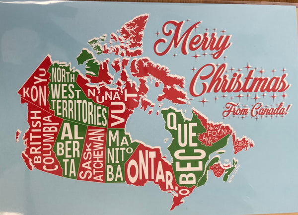 Typographic Neighbourhood Map Christmas Card