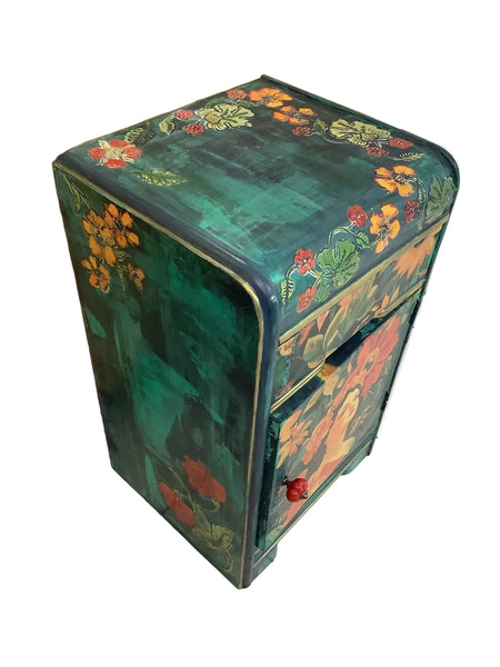 Floral Lady Side Table - Painted by Tabitha St Germain